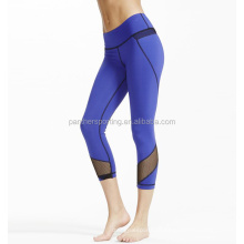 Elastic Werethe Women Gym caltails Mesh Hollow Out Sport Yoga Capri